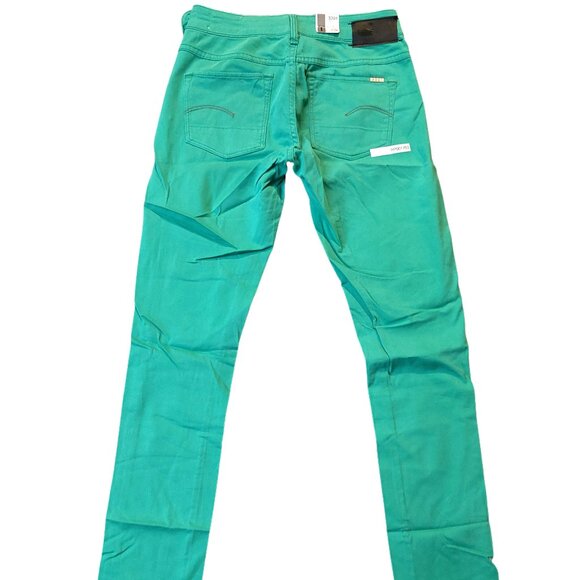 Retro Vintage G-Star 3301 Green Super Skinny Jeans Pants Trousers Sz 25 NWT - Picture 9 of 15